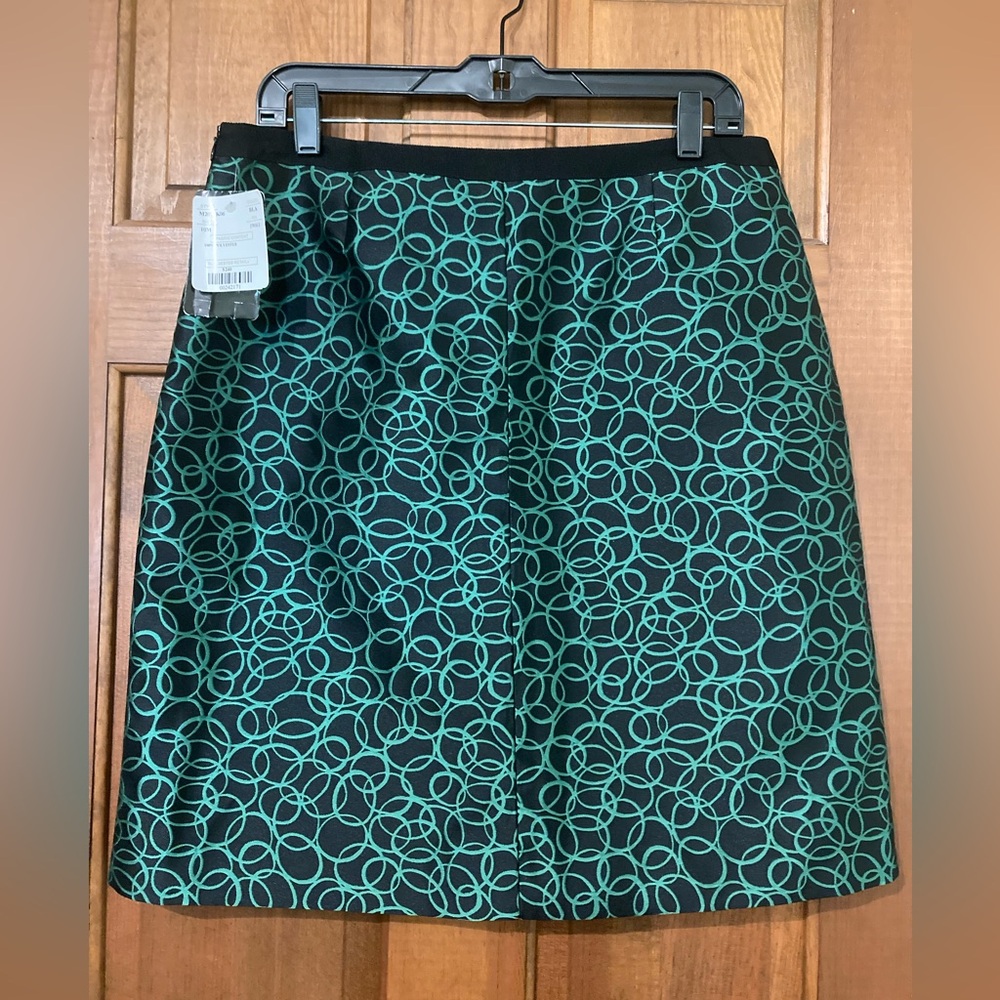NWT Doncaster Emerald & Black Geometric Circle Skirt Size 10